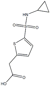 2-[5-(cyclopropylsulfamoyl)thiophen-2-yl]acetic acid,,结构式