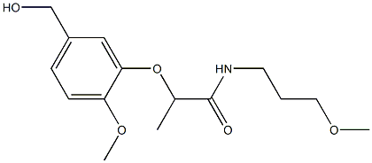 2-[5-(hydroxymethyl)-2-methoxyphenoxy]-N-(3-methoxypropyl)propanamide Structure