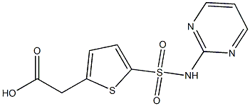 2-[5-(pyrimidin-2-ylsulfamoyl)thiophen-2-yl]acetic acid Structure