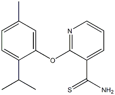 2-[5-methyl-2-(propan-2-yl)phenoxy]pyridine-3-carbothioamide,,结构式