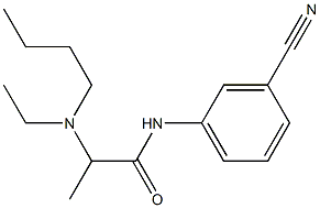 2-[butyl(ethyl)amino]-N-(3-cyanophenyl)propanamide Struktur