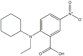2-[cyclohexyl(ethyl)amino]-5-nitrobenzoic acid,,结构式
