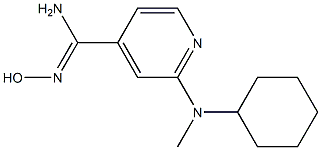 2-[cyclohexyl(methyl)amino]-N'-hydroxypyridine-4-carboximidamide Struktur