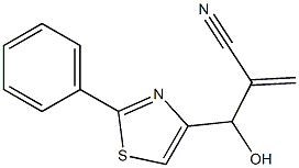2-[hydroxy(2-phenyl-1,3-thiazol-4-yl)methyl]prop-2-enenitrile,,结构式
