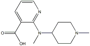 2-[methyl(1-methylpiperidin-4-yl)amino]pyridine-3-carboxylic acid 结构式