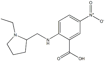 2-{[(1-ethylpyrrolidin-2-yl)methyl]amino}-5-nitrobenzoic acid,,结构式