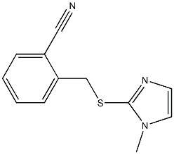 2-{[(1-methyl-1H-imidazol-2-yl)sulfanyl]methyl}benzonitrile 化学構造式