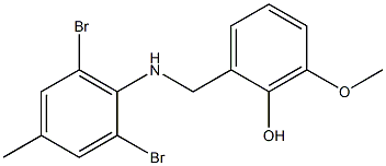 2-{[(2,6-dibromo-4-methylphenyl)amino]methyl}-6-methoxyphenol Structure