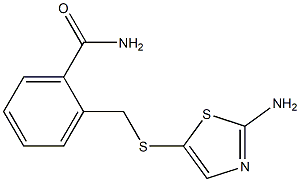 2-{[(2-amino-1,3-thiazol-5-yl)thio]methyl}benzamide,,结构式