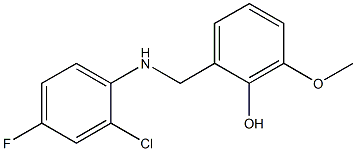 2-{[(2-chloro-4-fluorophenyl)amino]methyl}-6-methoxyphenol 结构式