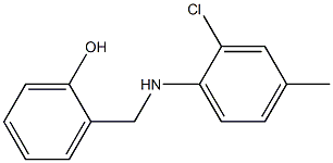 2-{[(2-chloro-4-methylphenyl)amino]methyl}phenol,,结构式