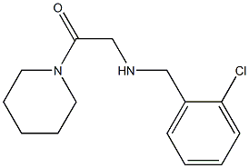 2-{[(2-chlorophenyl)methyl]amino}-1-(piperidin-1-yl)ethan-1-one 化学構造式