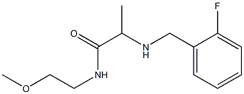  2-{[(2-fluorophenyl)methyl]amino}-N-(2-methoxyethyl)propanamide