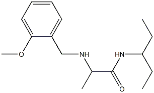 2-{[(2-methoxyphenyl)methyl]amino}-N-(pentan-3-yl)propanamide,,结构式
