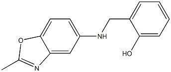 2-{[(2-methyl-1,3-benzoxazol-5-yl)amino]methyl}phenol,,结构式