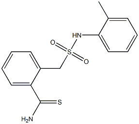 2-{[(2-methylphenyl)sulfamoyl]methyl}benzene-1-carbothioamide Struktur