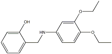 2-{[(3,4-diethoxyphenyl)amino]methyl}phenol 化学構造式