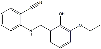 2-{[(3-ethoxy-2-hydroxyphenyl)methyl]amino}benzonitrile,,结构式