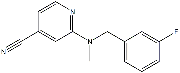  2-{[(3-fluorophenyl)methyl](methyl)amino}pyridine-4-carbonitrile