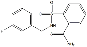 2-{[(3-fluorophenyl)methyl]sulfamoyl}benzene-1-carbothioamide Struktur