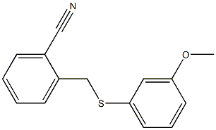 2-{[(3-methoxyphenyl)sulfanyl]methyl}benzonitrile,,结构式