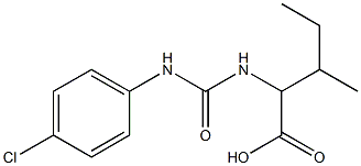 2-{[(4-chlorophenyl)carbamoyl]amino}-3-methylpentanoic acid 结构式