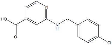 2-{[(4-chlorophenyl)methyl]amino}pyridine-4-carboxylic acid 结构式