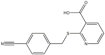 2-{[(4-cyanophenyl)methyl]sulfanyl}pyridine-3-carboxylic acid 结构式