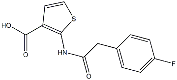 2-{[(4-fluorophenyl)acetyl]amino}thiophene-3-carboxylic acid,,结构式