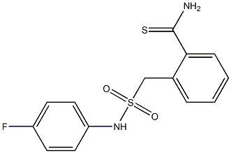 2-{[(4-fluorophenyl)sulfamoyl]methyl}benzene-1-carbothioamide 化学構造式