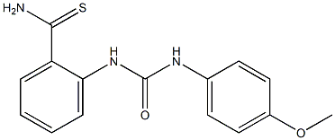 2-{[(4-methoxyphenyl)carbamoyl]amino}benzene-1-carbothioamide,,结构式