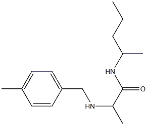 2-{[(4-methylphenyl)methyl]amino}-N-(pentan-2-yl)propanamide,,结构式