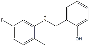 2-{[(5-fluoro-2-methylphenyl)amino]methyl}phenol 化学構造式