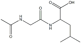 2-{[(acetylamino)acetyl]amino}-4-methylpentanoic acid Struktur