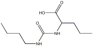 2-{[(butylamino)carbonyl]amino}pentanoic acid,,结构式