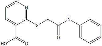 2-{[(phenylcarbamoyl)methyl]sulfanyl}pyridine-3-carboxylic acid 化学構造式