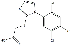 2-{[1-(2,4,5-trichlorophenyl)-1H-imidazol-2-yl]sulfanyl}acetic acid Struktur