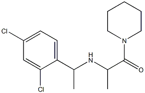 2-{[1-(2,4-dichlorophenyl)ethyl]amino}-1-(piperidin-1-yl)propan-1-one,,结构式