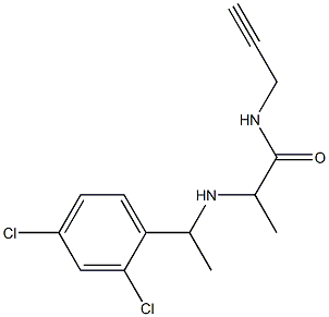 2-{[1-(2,4-dichlorophenyl)ethyl]amino}-N-(prop-2-yn-1-yl)propanamide Structure