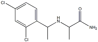 2-{[1-(2,4-dichlorophenyl)ethyl]amino}propanamide 化学構造式