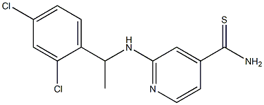 2-{[1-(2,4-dichlorophenyl)ethyl]amino}pyridine-4-carbothioamide,,结构式