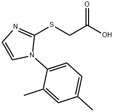 2-{[1-(2,4-dimethylphenyl)-1H-imidazol-2-yl]sulfanyl}acetic acid,851468-04-7,结构式