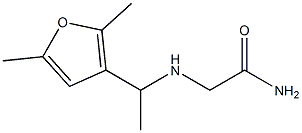 2-{[1-(2,5-dimethylfuran-3-yl)ethyl]amino}acetamide 化学構造式