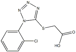 2-{[1-(2-chlorophenyl)-1H-1,2,3,4-tetrazol-5-yl]sulfanyl}acetic acid,,结构式