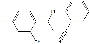 2-{[1-(2-hydroxy-4-methylphenyl)ethyl]amino}benzonitrile Structure