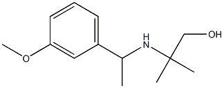 2-{[1-(3-methoxyphenyl)ethyl]amino}-2-methylpropan-1-ol 化学構造式