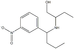 2-{[1-(3-nitrophenyl)butyl]amino}butan-1-ol Structure