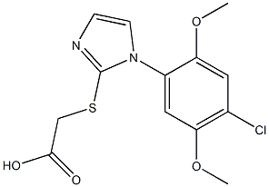 2-{[1-(4-chloro-2,5-dimethoxyphenyl)-1H-imidazol-2-yl]sulfanyl}acetic acid|