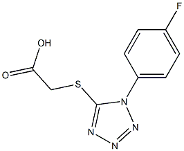 2-{[1-(4-fluorophenyl)-1H-1,2,3,4-tetrazol-5-yl]sulfanyl}acetic acid Struktur