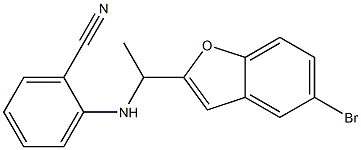 2-{[1-(5-bromo-1-benzofuran-2-yl)ethyl]amino}benzonitrile,,结构式